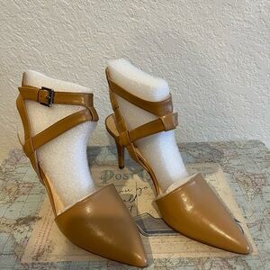 Elegant Tan Strappy Heels